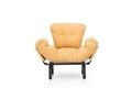 Nitta Single kihúzható fotel, Futon, 135x70 cm, fém, mustár