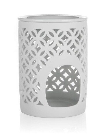 Grid White illatú olajégő, Home Deco, Ø8,5x11,5 cm, porcelán
