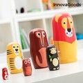 Funimals Fából készült matrjoska állatfigurákkal 11 darabos  InnovaGoods