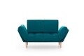 Nina Daybed Kihúzható kanapé, Futon, 3 személyes, 200x70 cm, fém, zöld