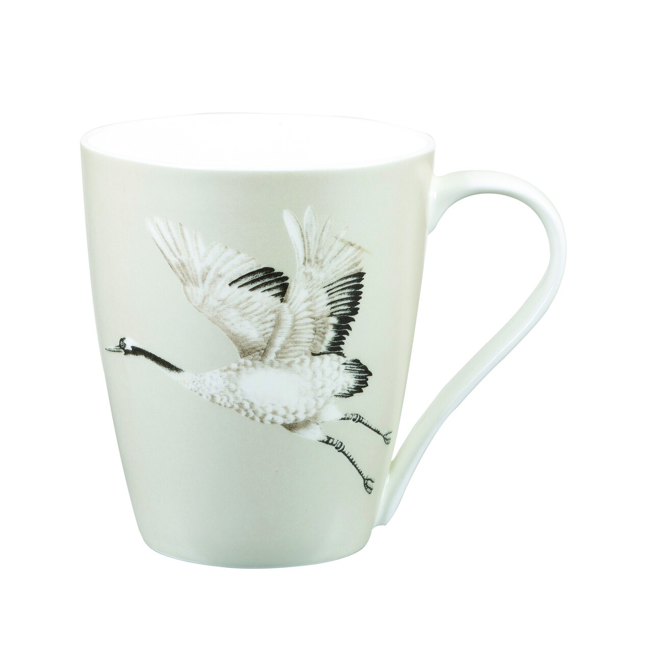 Cana In Cutie Cadou, Palmetto Cranes Platinum, Churchill, Portelan Fine Bone China, 390 Ml