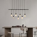 Candelabru Opviq Salkim, 120x180 cm, 7 x E27, 100 W, negru
