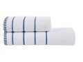 2 fürdőlepedő készlet, ET.17.004, osztály, 100% pamut, fehér / kék