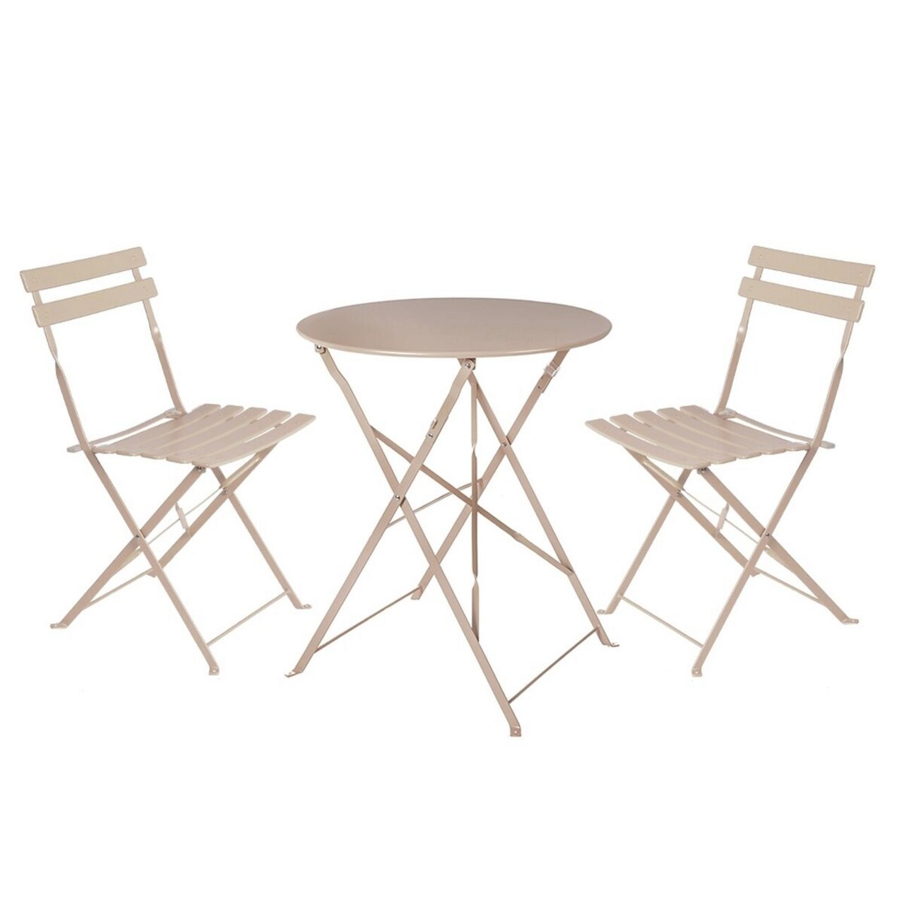 Sira 3 darabos Kerti bútor szett, 60 x 60 x 71 cm, acél, grézs