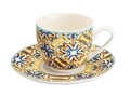 6 db-os csésze kávés tányérral, Medicea, Brandani, 90 ml, porcelán