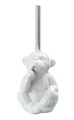 Wenko WC kefe tartóval, Monkey Quiet, 20 x 14.5 x 14 cm, kerámia, fehér