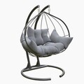 Hanedan Terasz/kerti hinta, Kalune Design, 150x124x189 cm, antracit szürke/fekete
