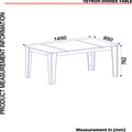 Masa Veyron, Talon, 145 x 85 x 76.2 cm, negru/auriu