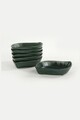 6db-os tálka snackekhez/szószokhoz Emerald Relief Leaf, Keramika, 132 ml, kerámia, fekete
