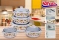 Cereiza 10 darabos Főzőkészlet, Vanora Home, 1l, 1,5l, 2l, 3l, 4l, zománcozott szénacél és üveg, többszínű