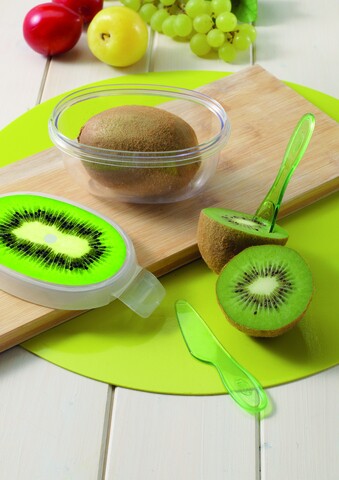 Kiwi tárolódoboz, Snips, Kiwi Gyümölcstartó, 13 x 8,3 x 7 cm, műanyag