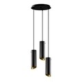 Lustra Sivani MR - 979, Opviq, 35 x 114 cm, 3 x E27, 100W, negru/galben