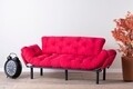 Nitta Triple Kihúzható kanapé, Futon, 3 személyes, 225x70 cm, fém, ciklámen