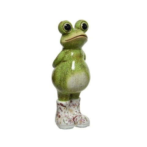 Frog Dekoráció, Decoris, 8,6x11x2,5,5 cm, terrakotta, sokszínű