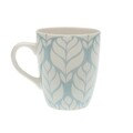 Leaves Ice Blue Bögre, Versa, 8.5 x 8.5 x 10 cm, kerámia, kék
