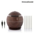 Dark Walnut InnovaGoods Mini aroma diffúzor párásító, 10x10x10 cm