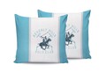 Beverly Hills Polo Club 2 db Párnahuzat 60x60 cm, 100% ranforce pamut, BHPC 032, türkiz