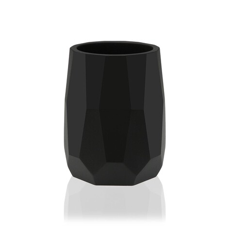 Clemens Fogkefe- és fogkrémtartó , Versa, Ø7.5x9.8 cm, poligyanta, fekete