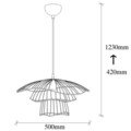 Tel - 6504 csillár, Opviq, 50 x 123 cm, 1 x E27, 100 W, fekete