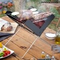 Foldecue InnovaGoodsMini hordozható összecsukható faszenes grill, 31x28x30 cm