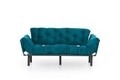 Nitta Triple Kihúzható kanapé, Futon, 3 személyes, 225x70 cm, fém, zöld