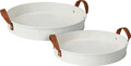 Stars 2 db Szervírozó tál, Ø32 cm/ Ø29.5 cm, cink, fehér