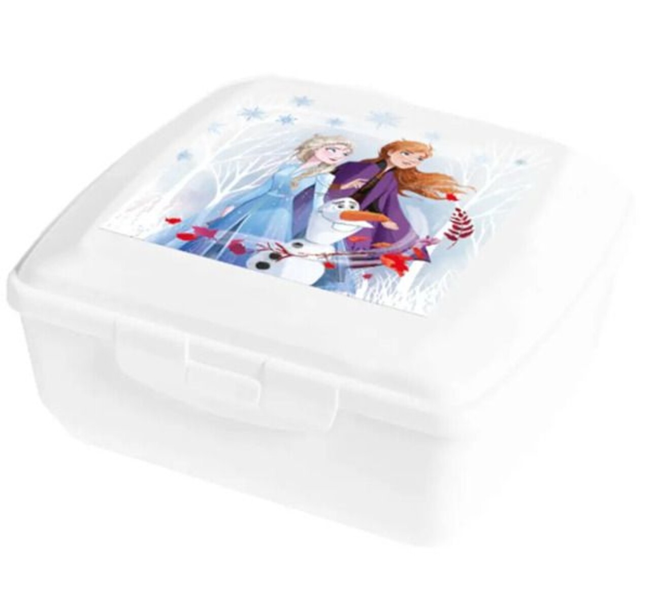 Frozen II szendvicsdoboz, Disney, 13x15x6 cm, műanyag, fehér