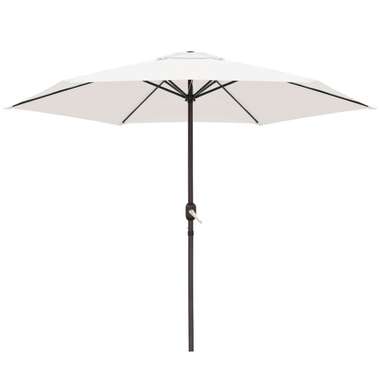 Monty Terasz/kerti napernyő, Ø 270 cm, Ø38 mm, szélelleni rendszer, billenő és kurblival, alumínium, fehér