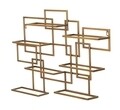 Mauro Ferretti Fali borospalack tartó, 80x10x50 cm, 7 palacknak, vas, aranyszín