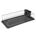 Versa Edénycsepegtető evőeszköz tartóval, 50.5x24.7x11.6 cm, vas, szürke