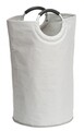 Szennyes kosár, Wenko, Jumbo Stone, 69 L, 38 x 38 x 72 cm, poliészter / alumínium, fehér