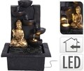 Buddha left Dísz kút, 21.5x18x30 cm, poliszton, fekete