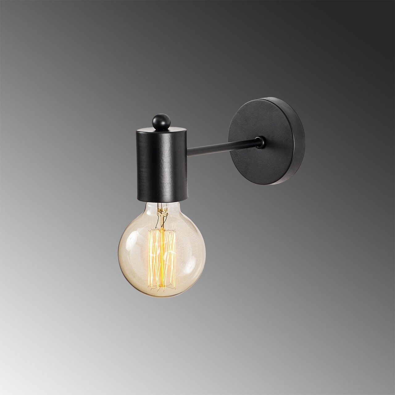 Opviq Hexa Fali Lámpa, 10x21 Cm, E27, 100 W, Fekete