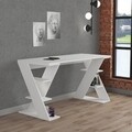 Birou Papillon, Decortie, 140x60x75 cm, alb
