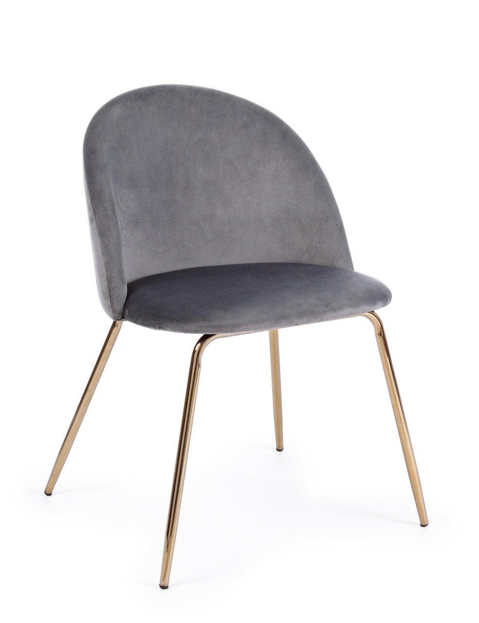 Tanya szék, bizzotto, bársony, 49x55x77 cm, sötétszürke