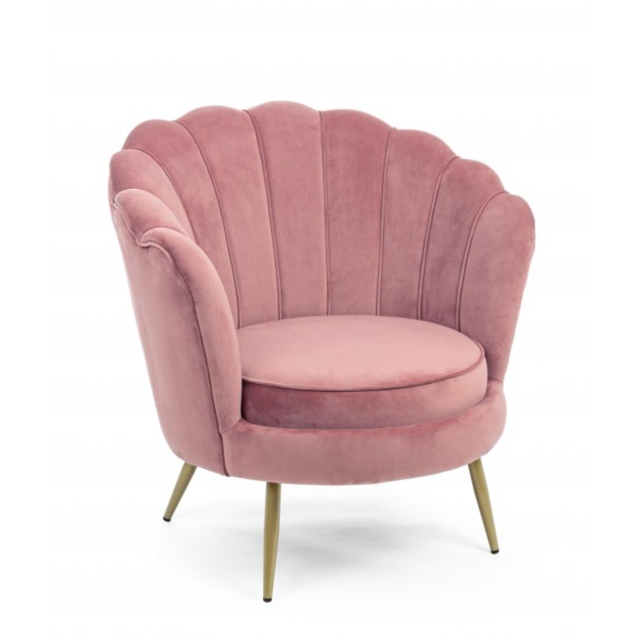 Giliola antik fotel, bizzotto, 80x76x84 cm, erdeifenyő/bársony, antik rózsaszín