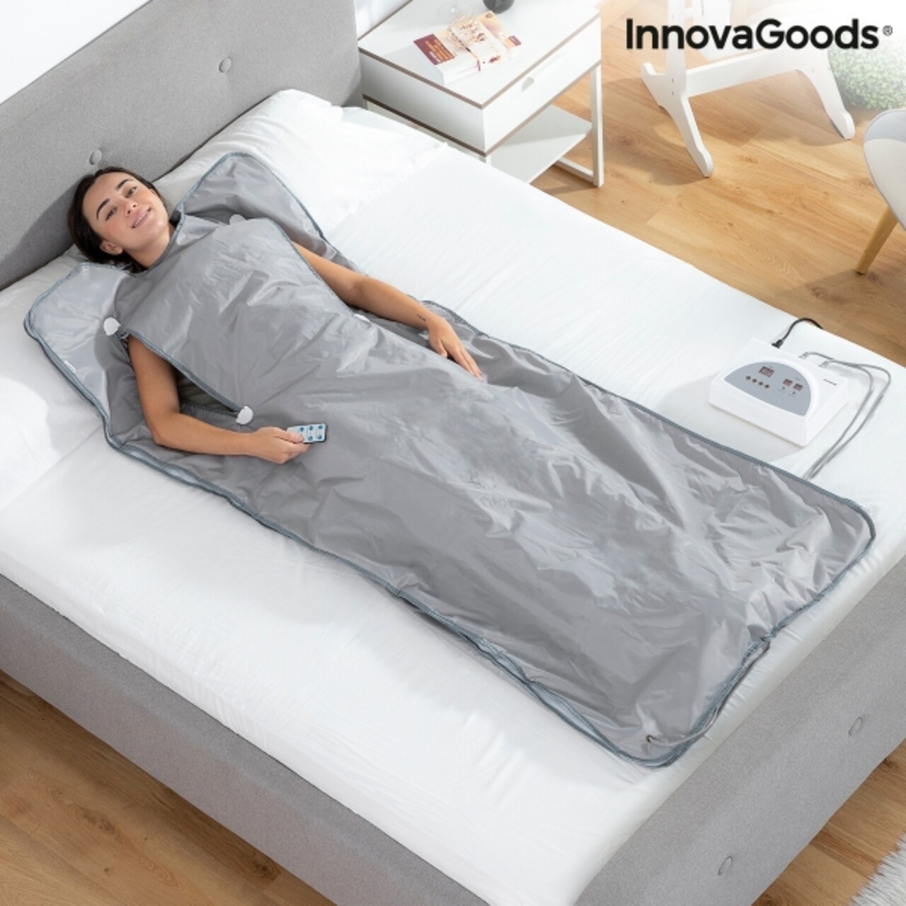 Bedna innovagoods távoli infravörös meleg szauna takaró, 650w, 179x79 cm