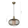 Siyah csillár, MDL.3676, Squid Lighting, 24x94x29 cm, 20W, fekete