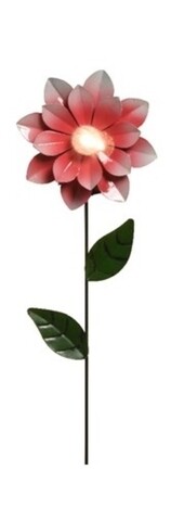 Virágos kerti lámpa, Lumineo, 6x11x49,5 cm, 1 led, rózsaszín