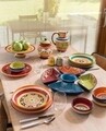 Desszertányér készlet 4 db, Ironstone, Brandani, Ø22 cm, kerámia