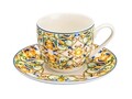 6 db-os csésze kávés tányérral, Medicea, Brandani, 90 ml, porcelán