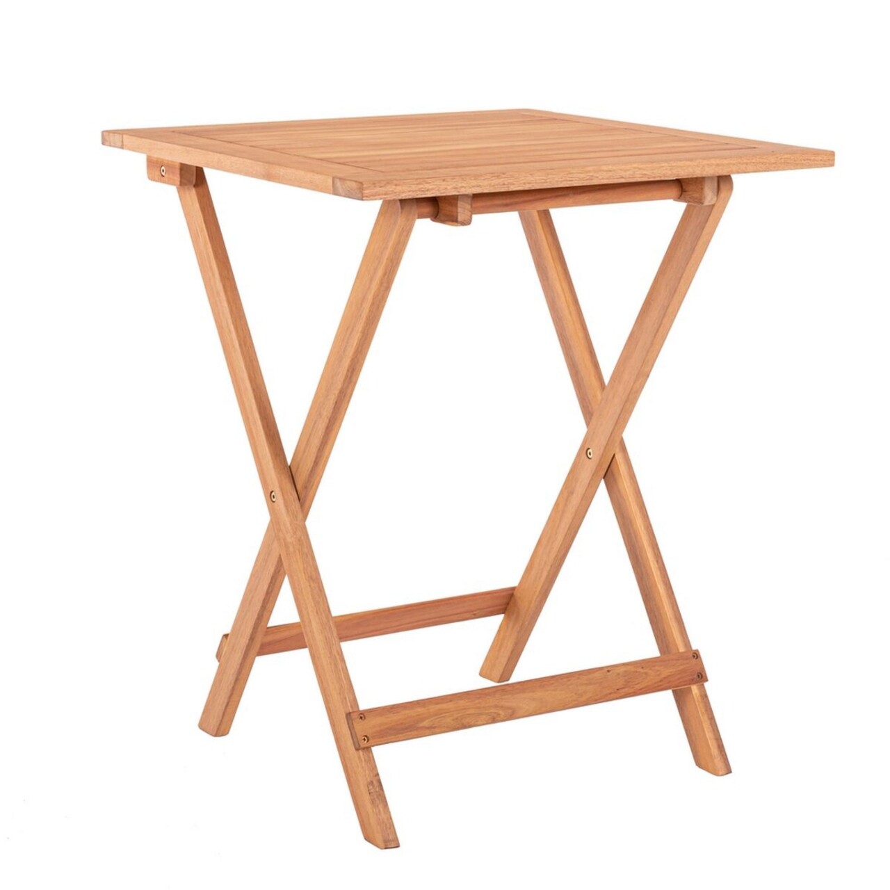 Bigbuy home kate összecsukható kerti asztal, ø 60 x 72.5 cm, akácfa, természetes