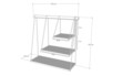 Zihon Fali polc, Kalune Design, 60x20x63.5 cm, barna