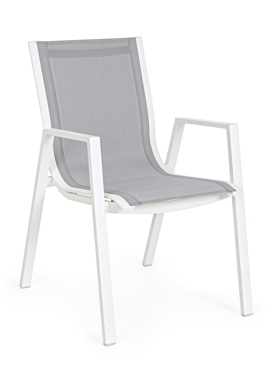 Pelagius kerti szék, bizzotto, 55x65.5x88 cm, alumínium/textil, fehér