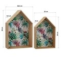 2 db Tropical Fali polc készlet, Versa, 28,5x9,5x40 cm, fa