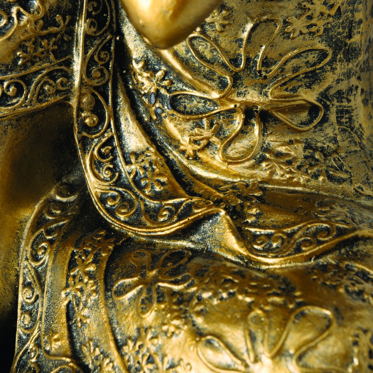 Buddha Asztali Lámpa, Boltze, 24x48 Cm, 1 X E27, 40W, Poligyanta, Aranyszín