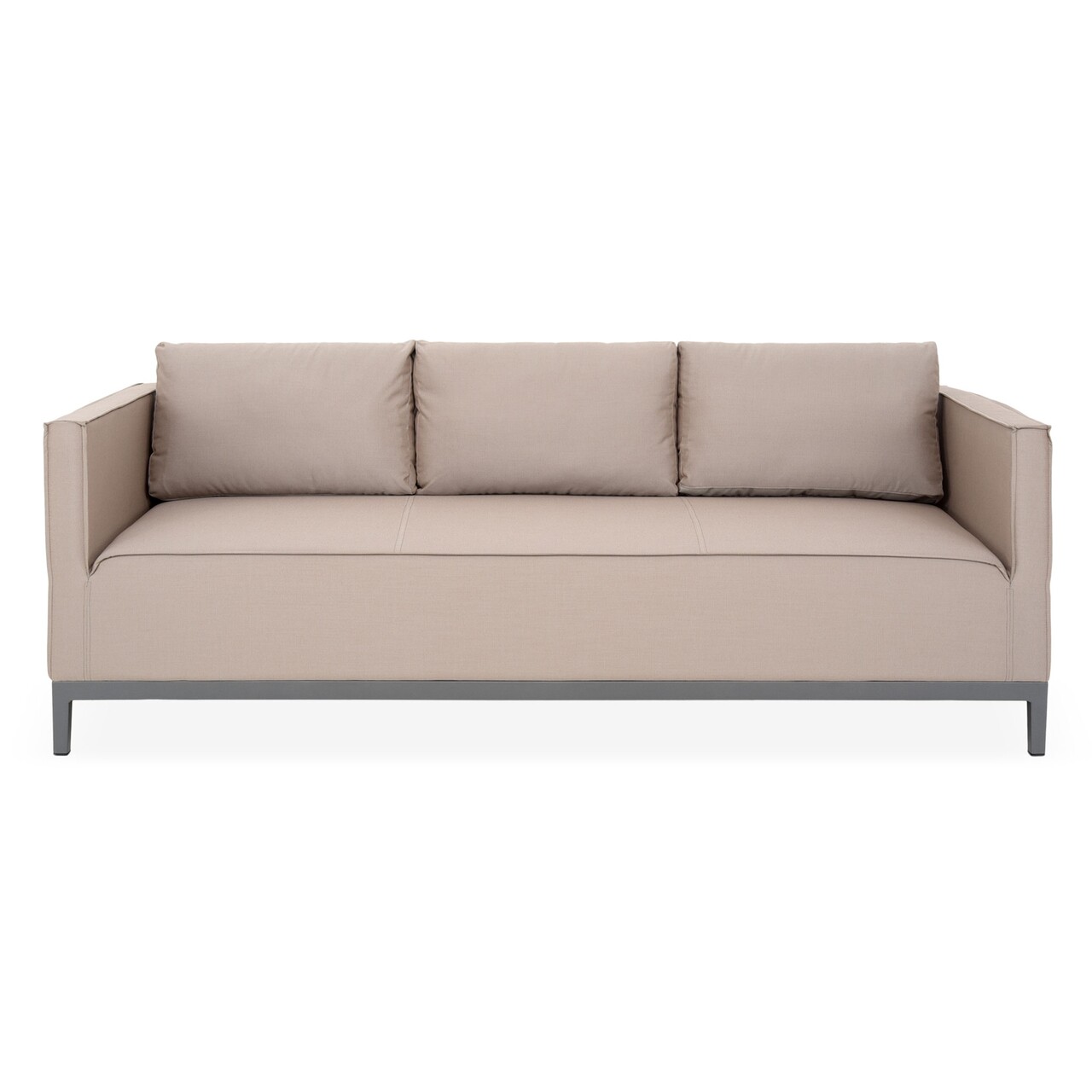 Maison eon háromszemélyes kanapé, l.204 l.85 h.67 cm, alumínium, szürke