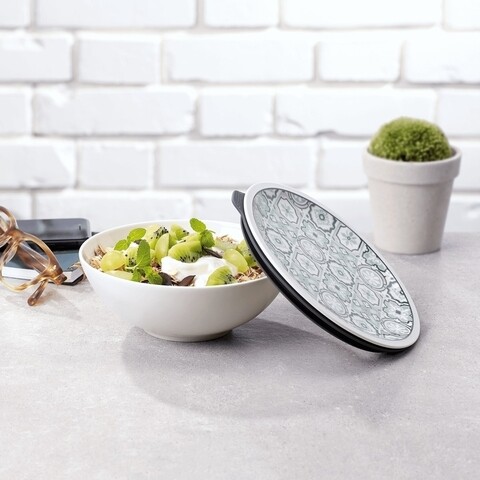 Tál fedővel ebédre, Villeroy & Boch, To Go Jade Dish M, vízzáró, 350 ml, prémium porcelán / szilikon