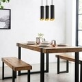 Sivani MR - 977 Csillár, Opviq, 60 x 8 x 114 cm, 3 x E27, 100W, fekete/sárga