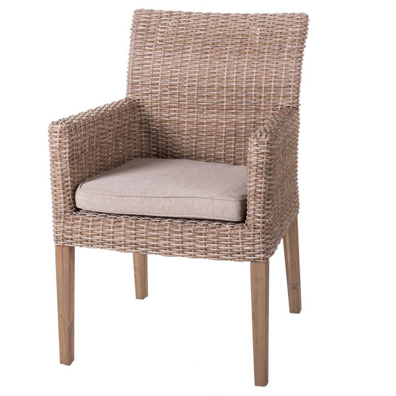 BigBuy Home Patsy Kerti szék, 58 x 63 x 86 cm, szintetikus rotáng, természetes